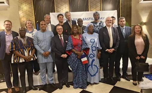 Ambassador Luc Briard, Jean Lamy, Ministers and Staffs of French Embassy 111