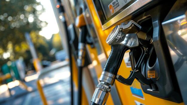 A gas pump with a biofuel