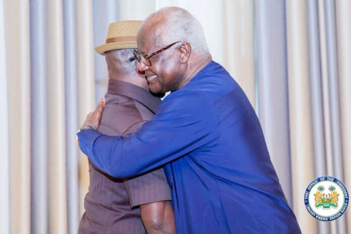 President Maada Bio and Dr Ernest Koroma